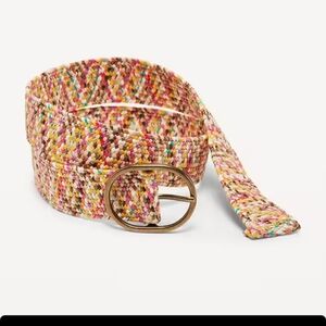 Raffia O Ring Belt
